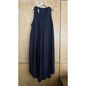 HALARA 100% Cotton Black Maxi Dress Size Large New with Tags
